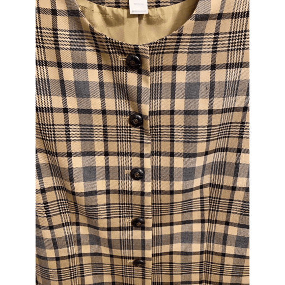Vintage Pendleton 100% Wool Blazer Jacket Camel Plaid Sz 8 - Picture 3 of 10